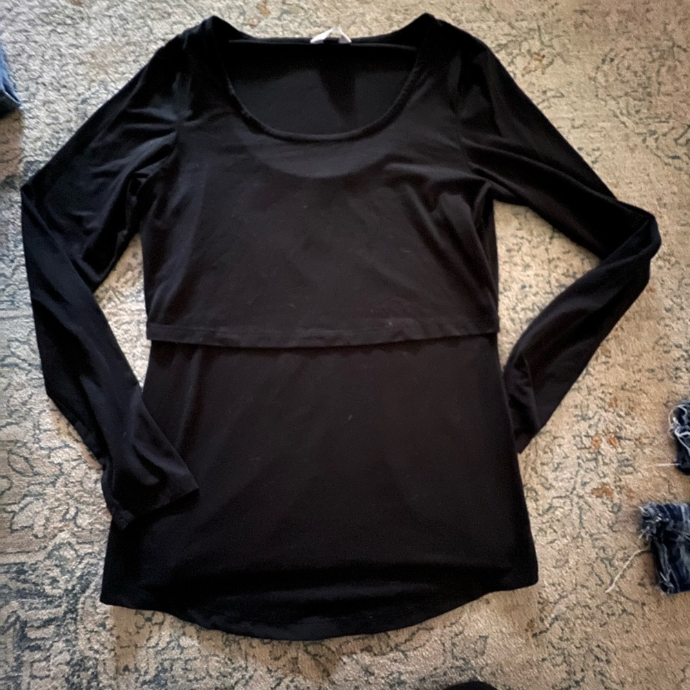 Kindred Bravely Black long sleeve nursing shirt